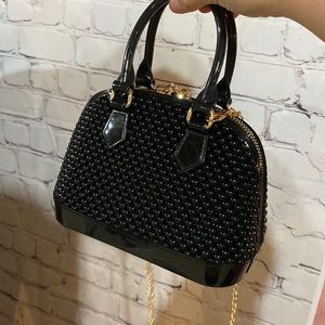 Black Cute mini alma style Rubber handbag